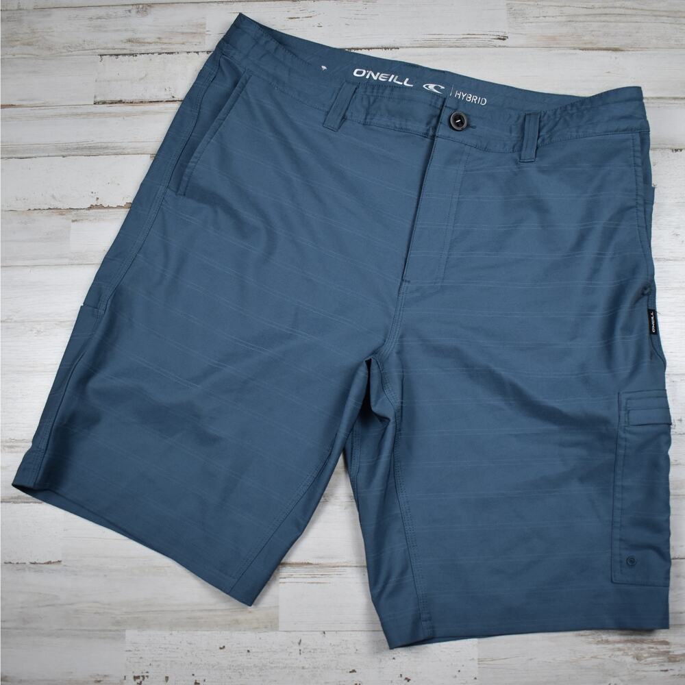 O'neill Crossover Hybrid Shorts Men's 34 Blue Cargo Utility Swim Surf Outdoors